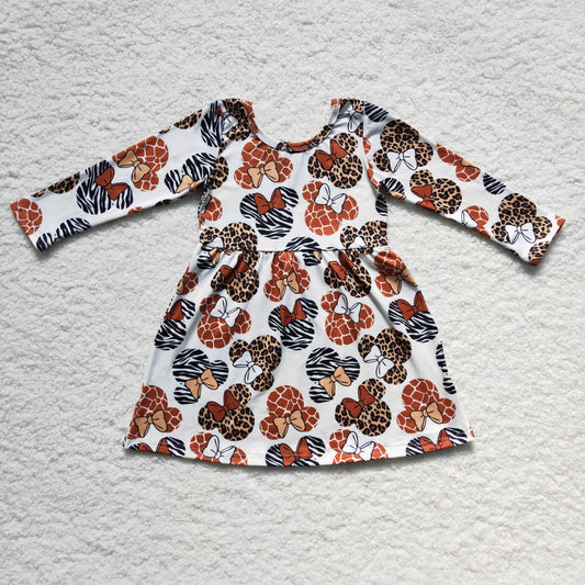 Girls long sleeve cartoon dress   GLD0181
