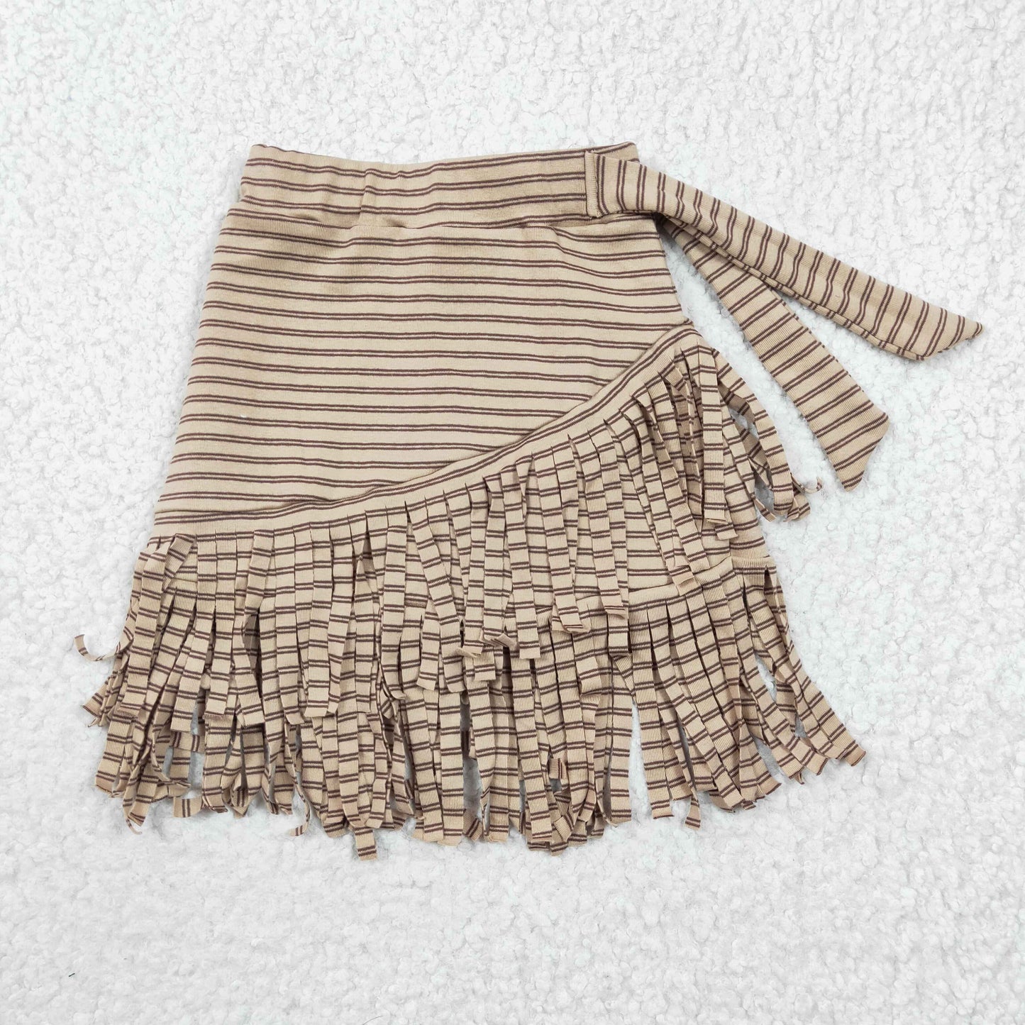 Baby Girls Thick fabric Stripes Tassel Ruffle Skirts GLK0001