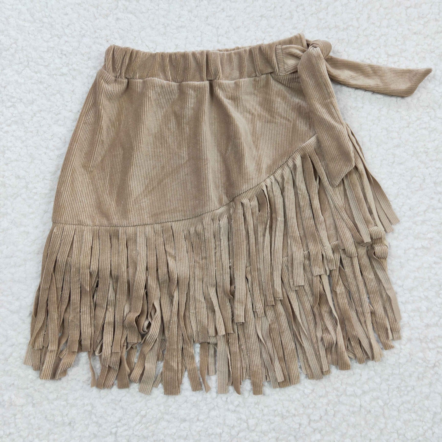 Baby Girls Thick fabric Beige Tassel Ruffle Skirts GLK0004