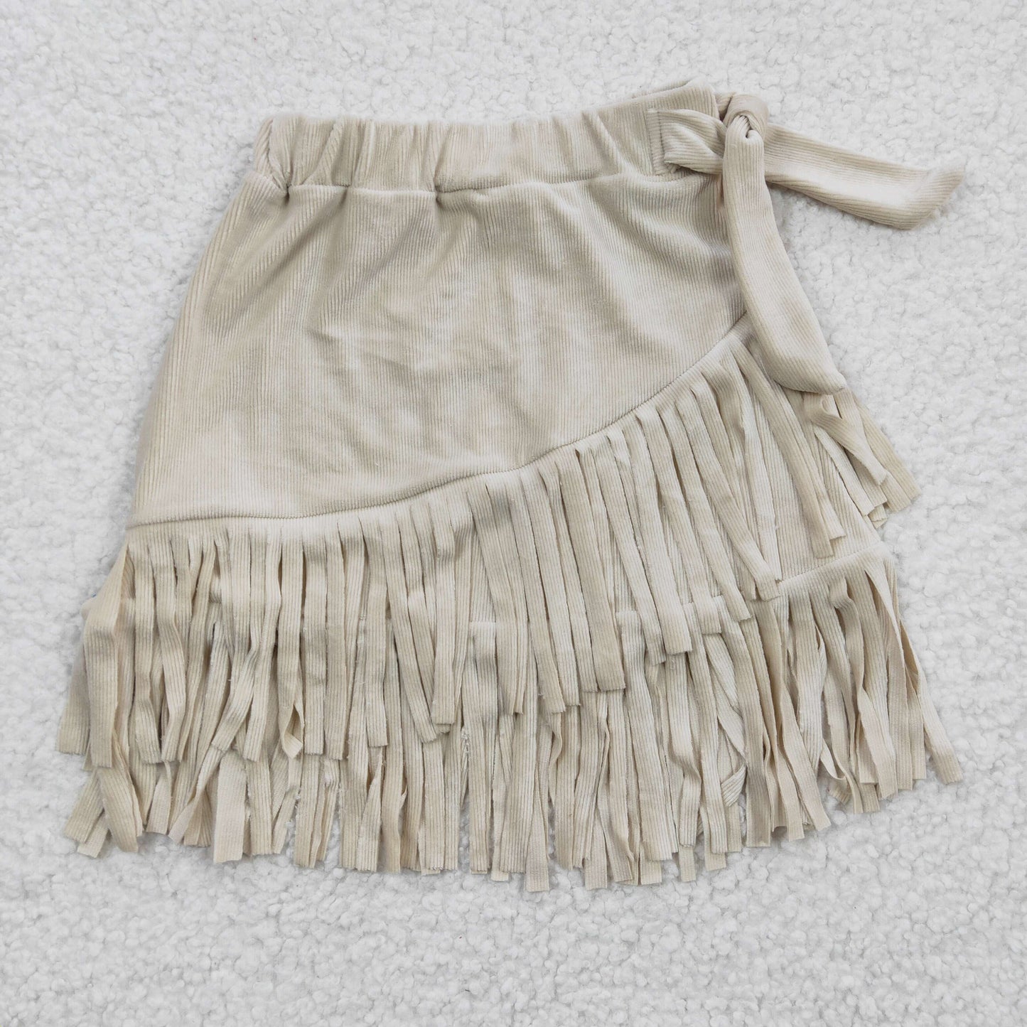 Baby Girls Thick fabric Light Grey Tassel Ruffle Skirts GLK0008