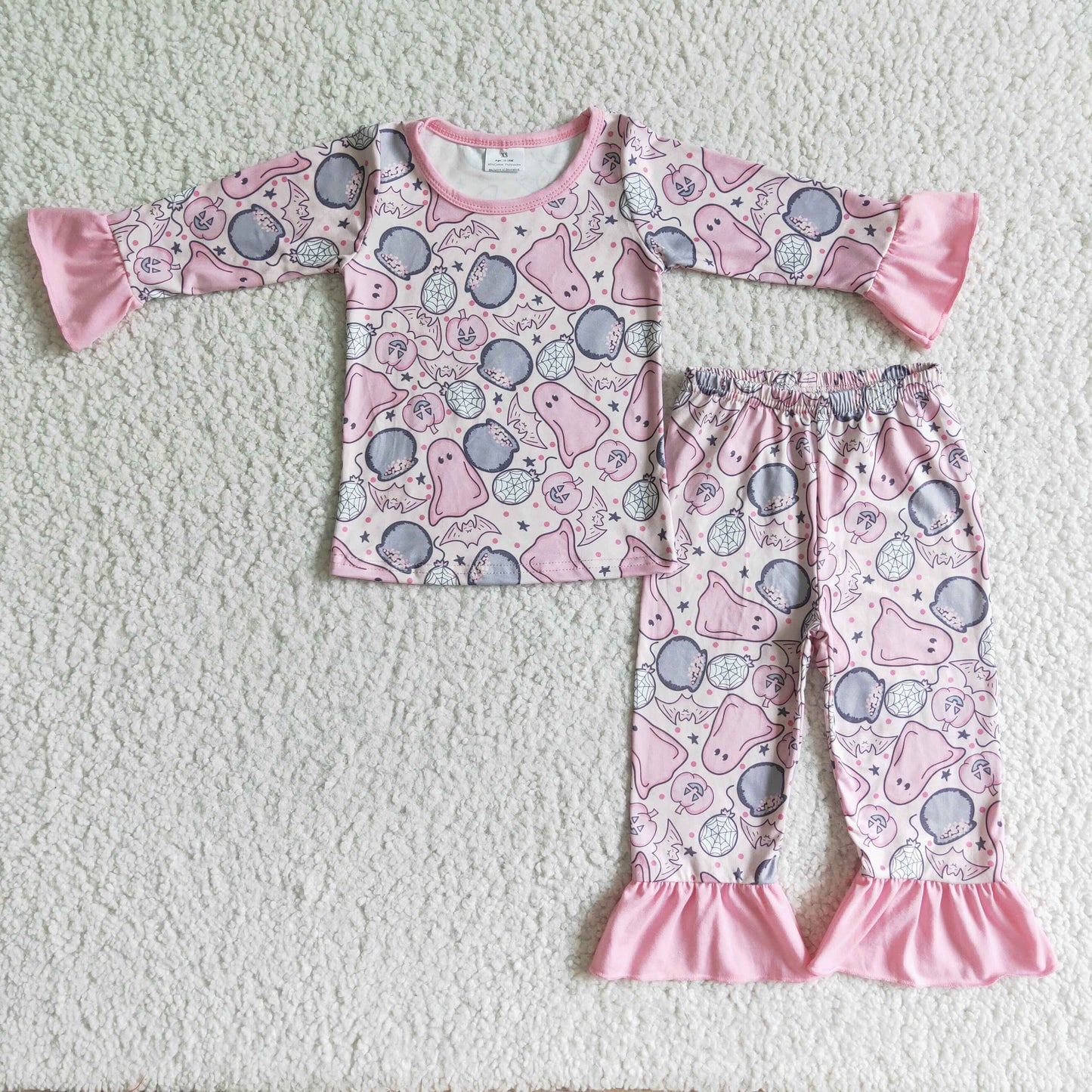(Promotion)Girls Hallowmas Cute Ghost Pajamas Set GLP0003
