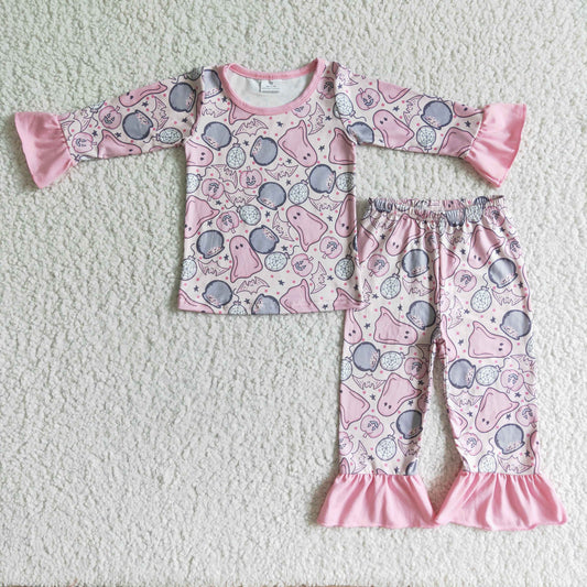 (Promotion)Girls Hallowmas Cute Ghost Pajamas Set  GLP0003