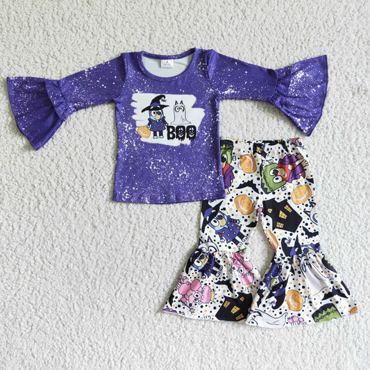 Girls cartoon dog Halloween outfits   GLP0007