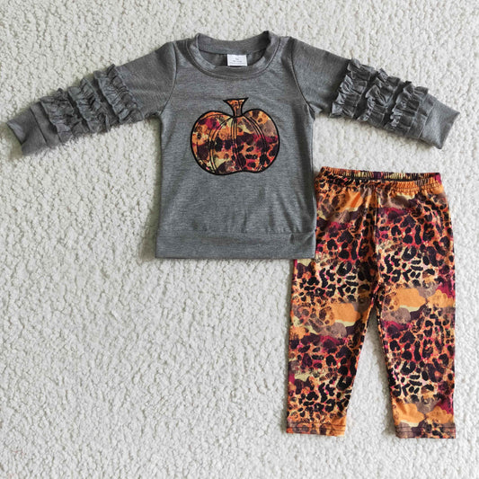 Girls fall pumpkin Outfits   GLP0210