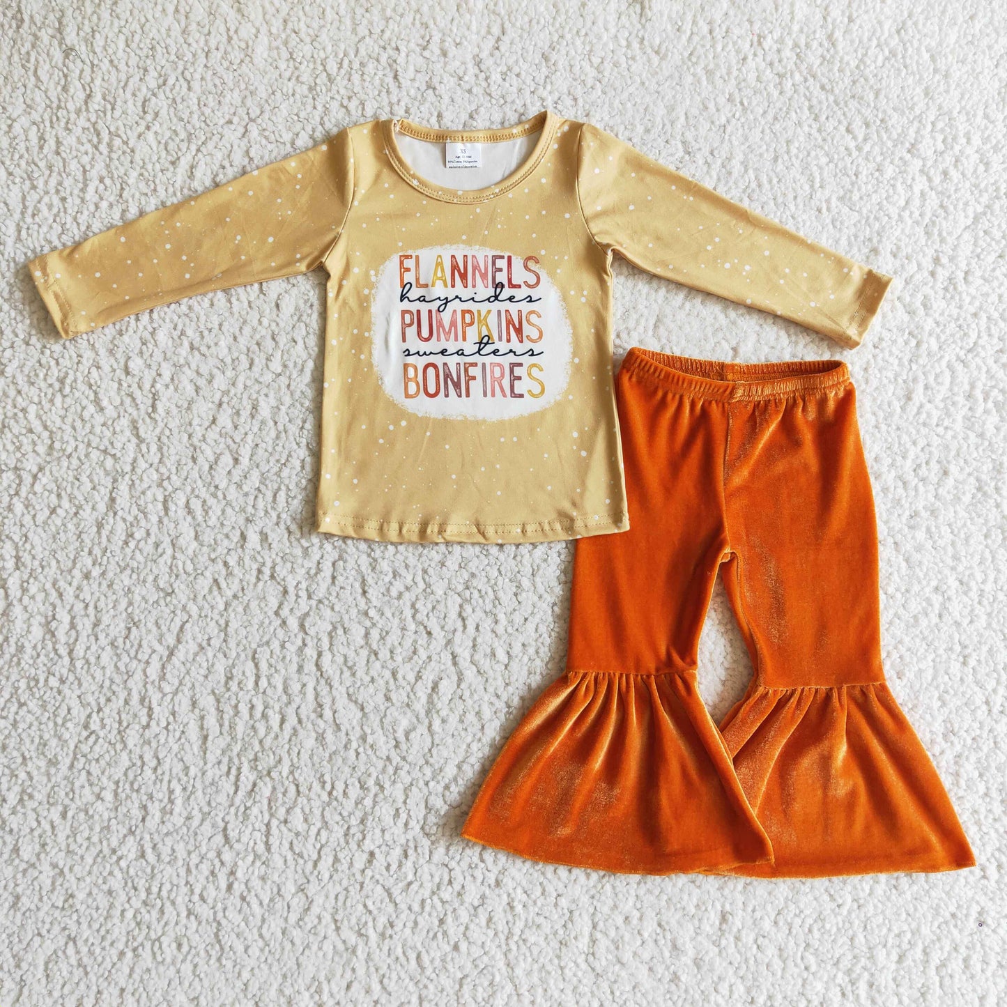 Girls fall punpkin outfit GLP0222
