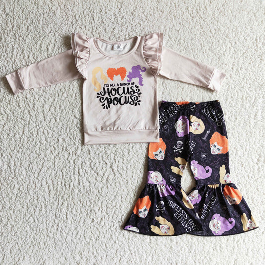 (Promotion)Witch Top Bell Pants Girls Halloween Outfits   GLP0228