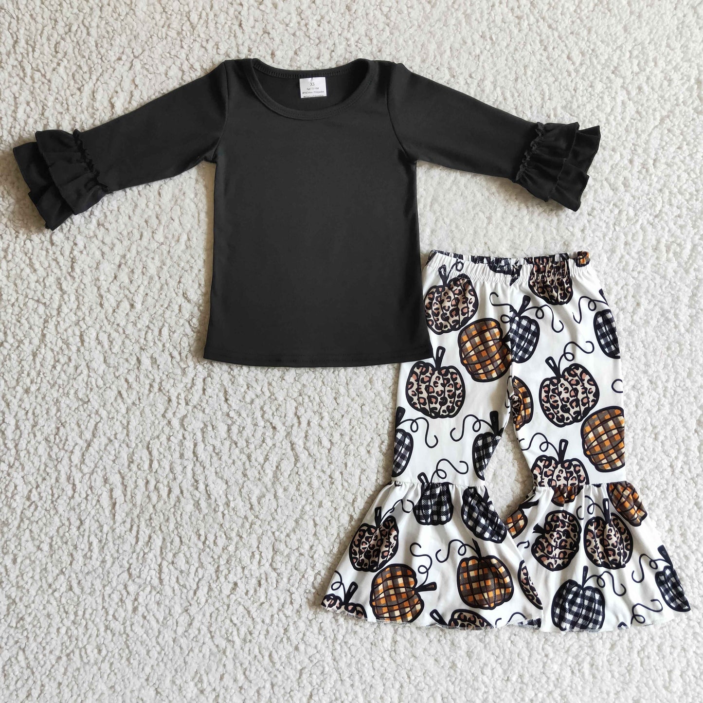 Girls long sleeve fall punpkin outfits GLP0263