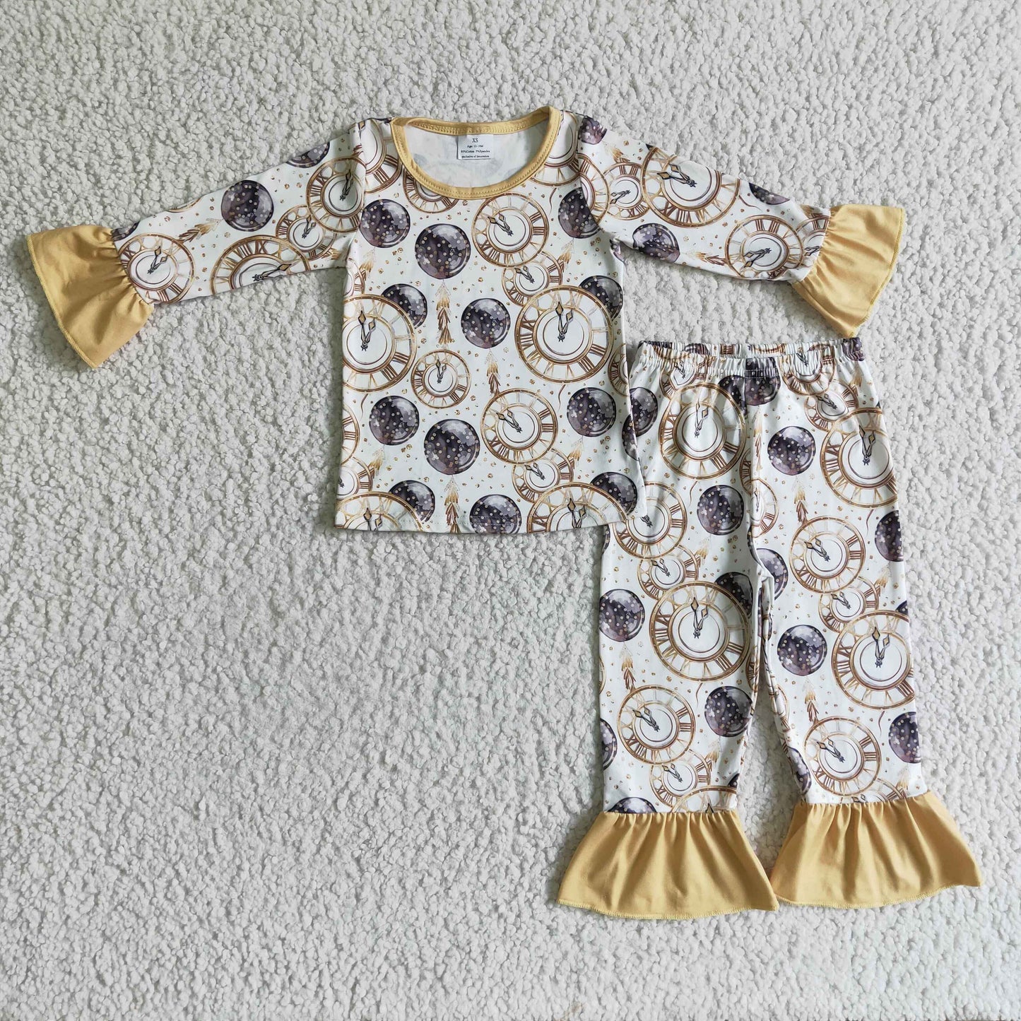 Girls Happy New Year print pajamas GLP0275