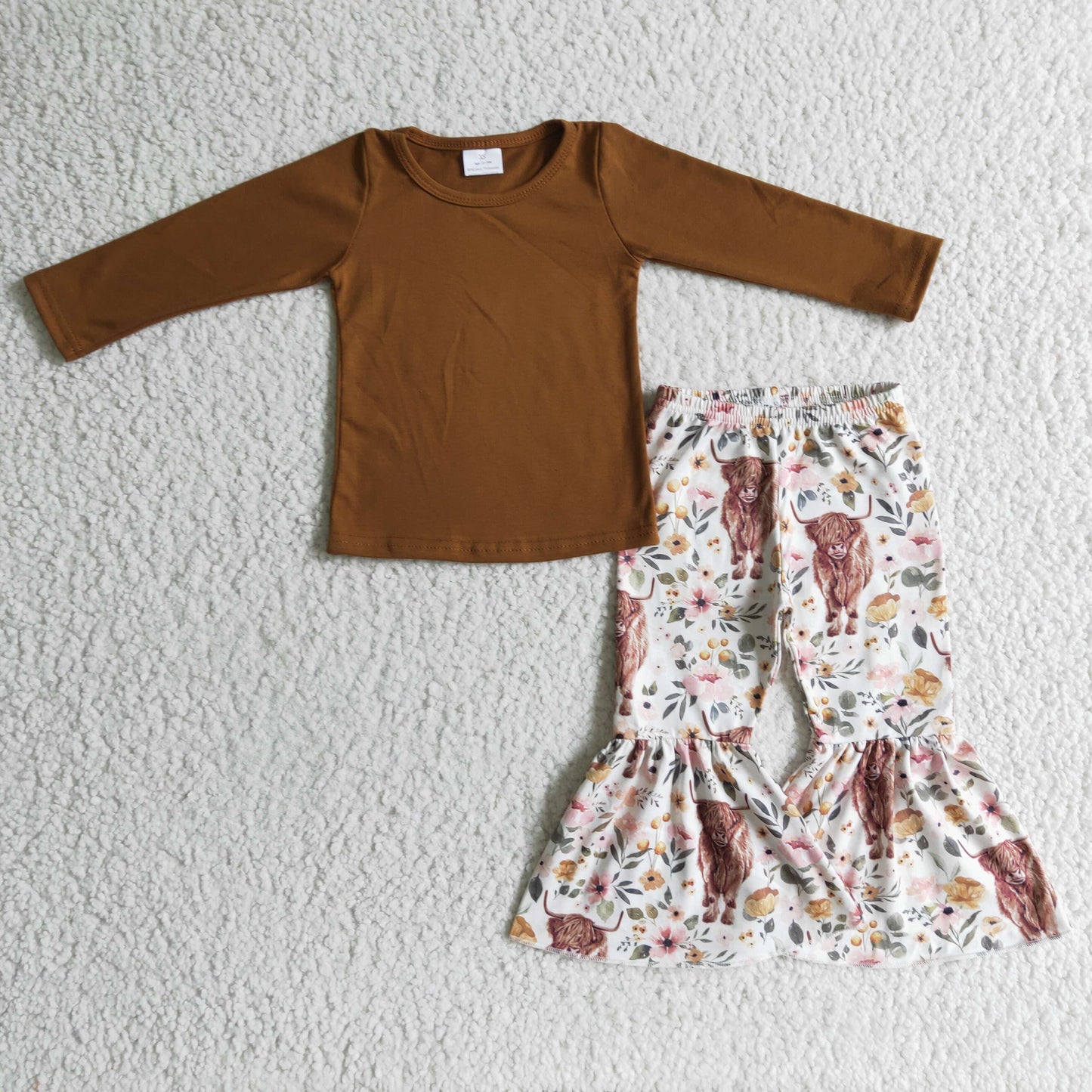 Girls Highland cow outfit GLP0277