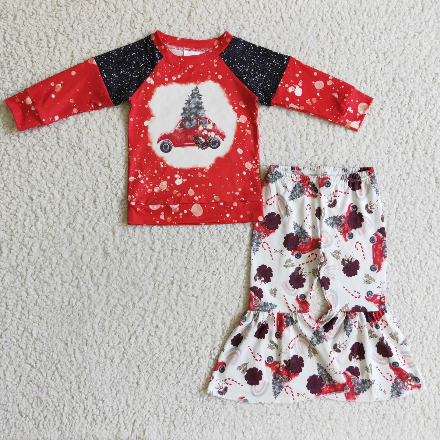 Girls Christmas bell pants outfit GLP0355