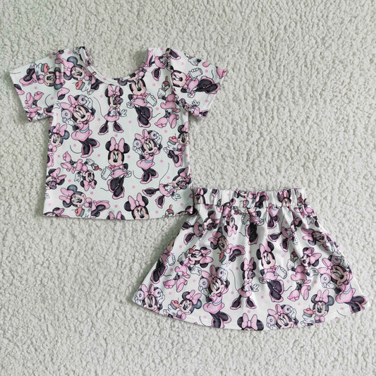 (Promotion)Short sleeve top and skirt summer outfits  GSD0039