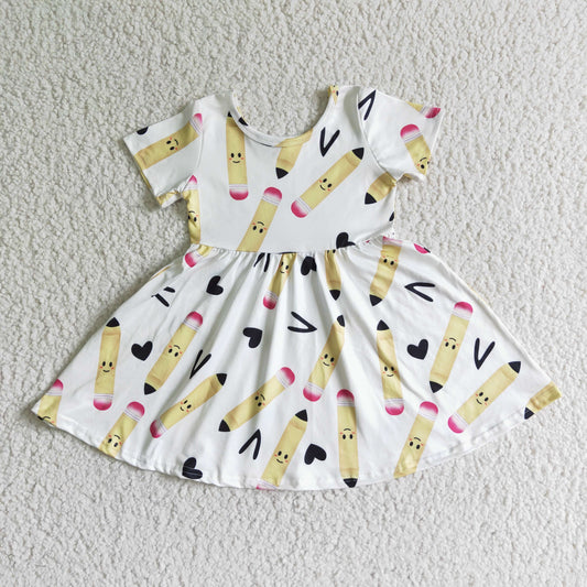 Girls back to school dress    GSD0089