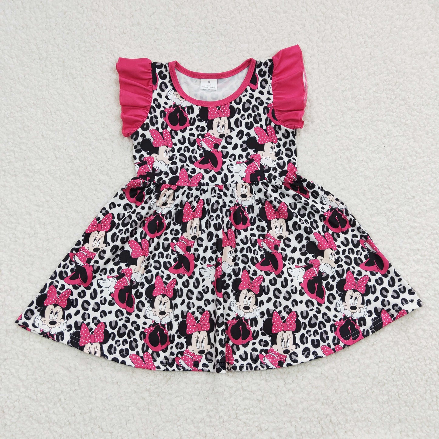 (Promotion)Girls leopard cartoon print dress GSD0214