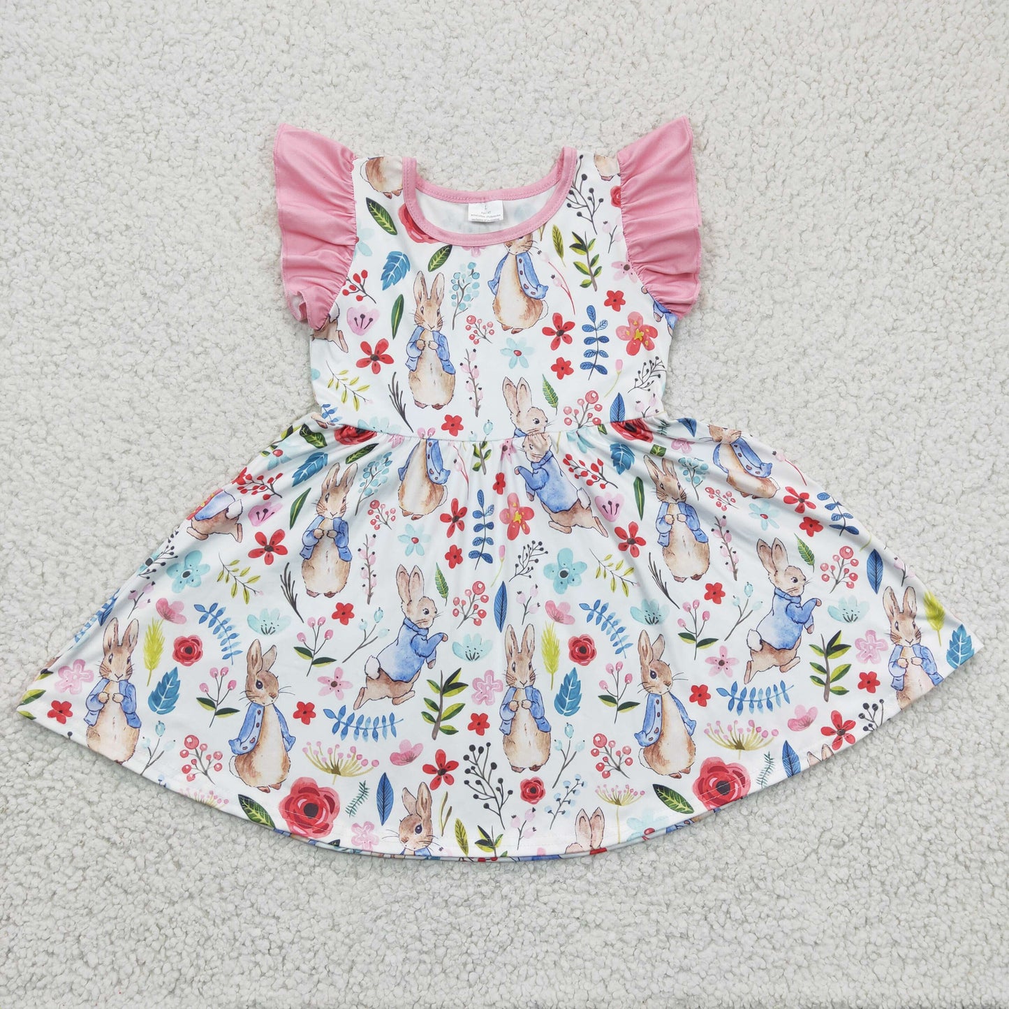 Girls bunny print Easter dress GSD0229
