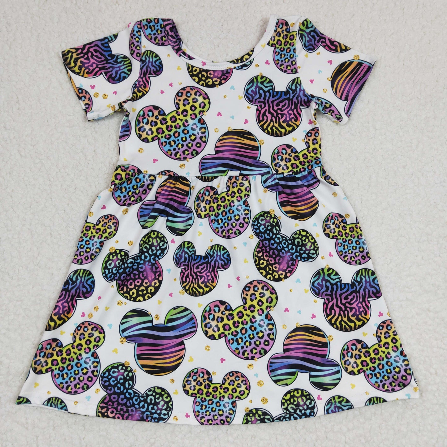 (Promotion)Girls colorful leopard print summer dress GSD0239