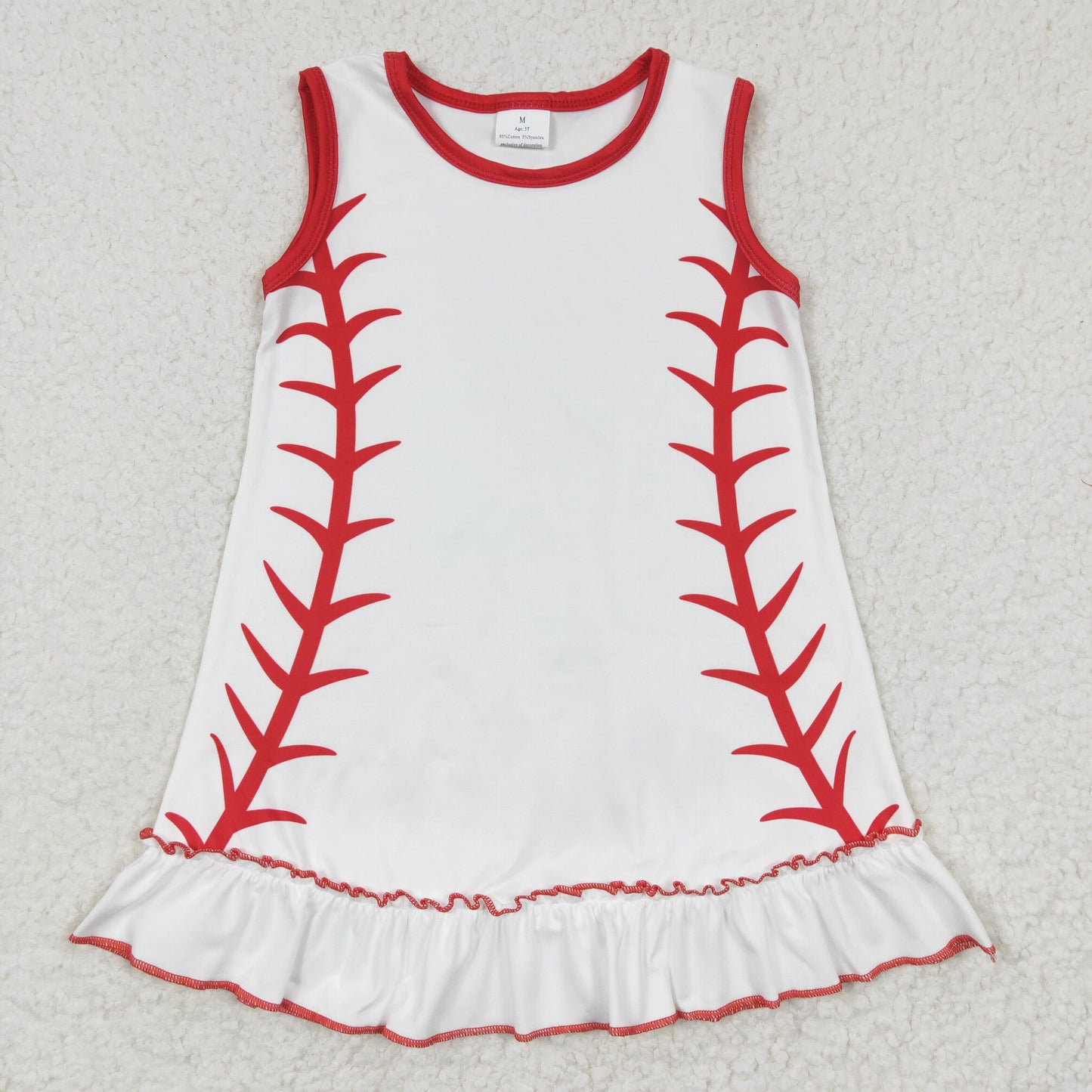 (Promotion)Baseball White Print Sibling Matching Clothes