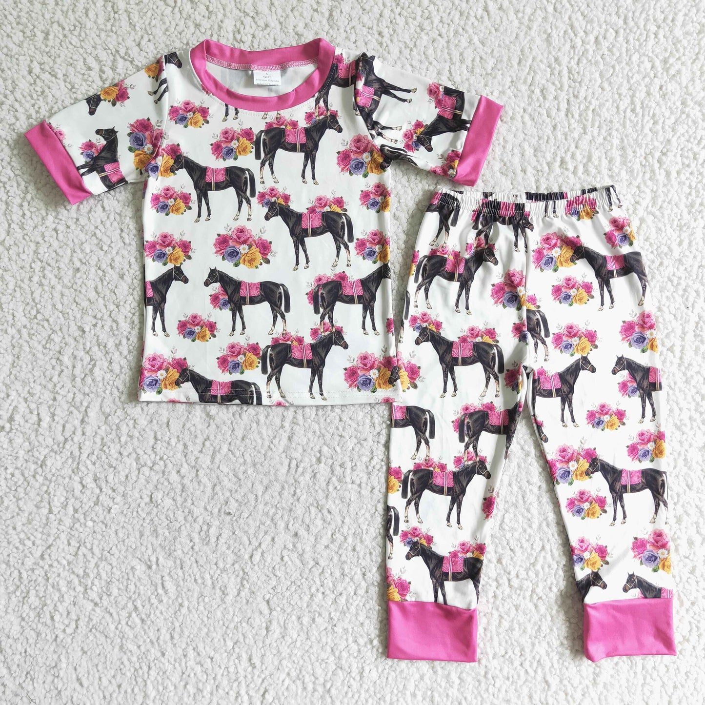 Short sleeve pants pajamas outfits GSPO0005