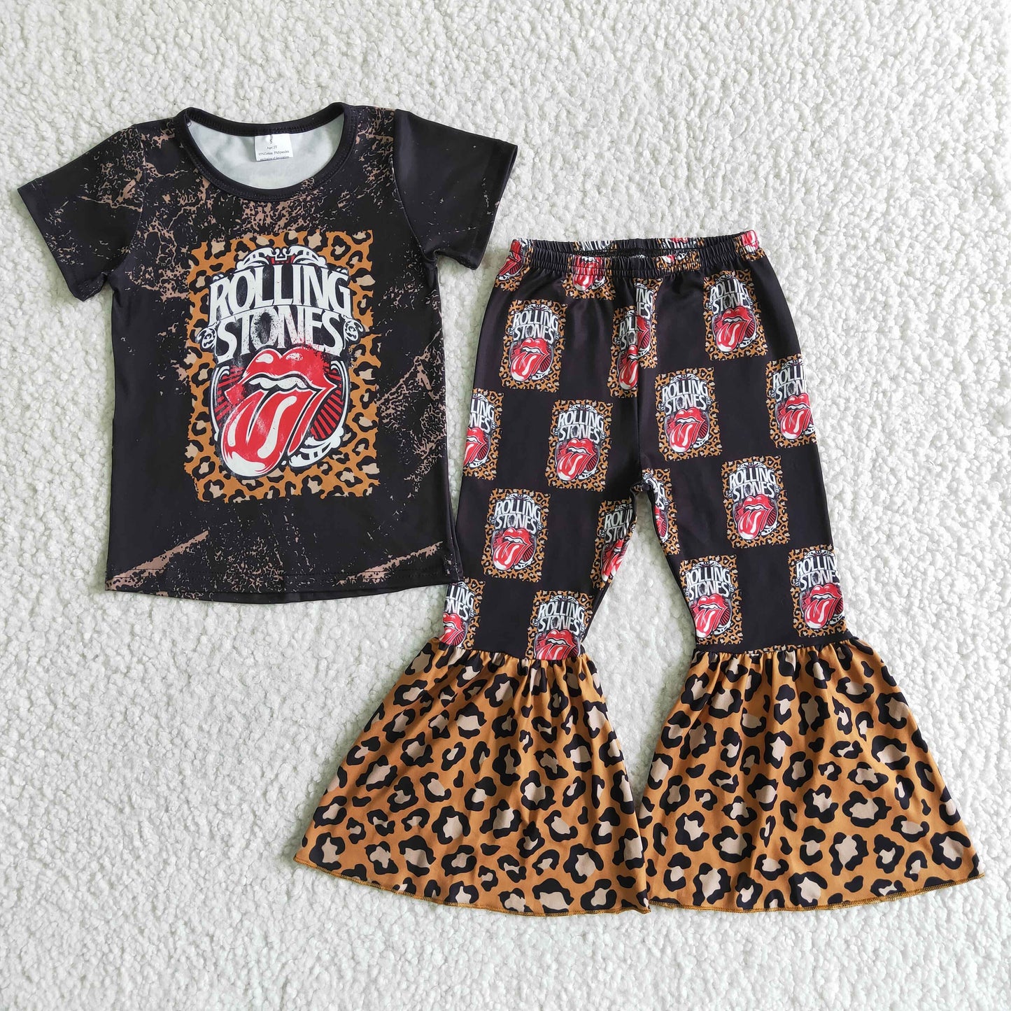 (Promotion)Short sleeve bell bottom pants outfits GSPO0012