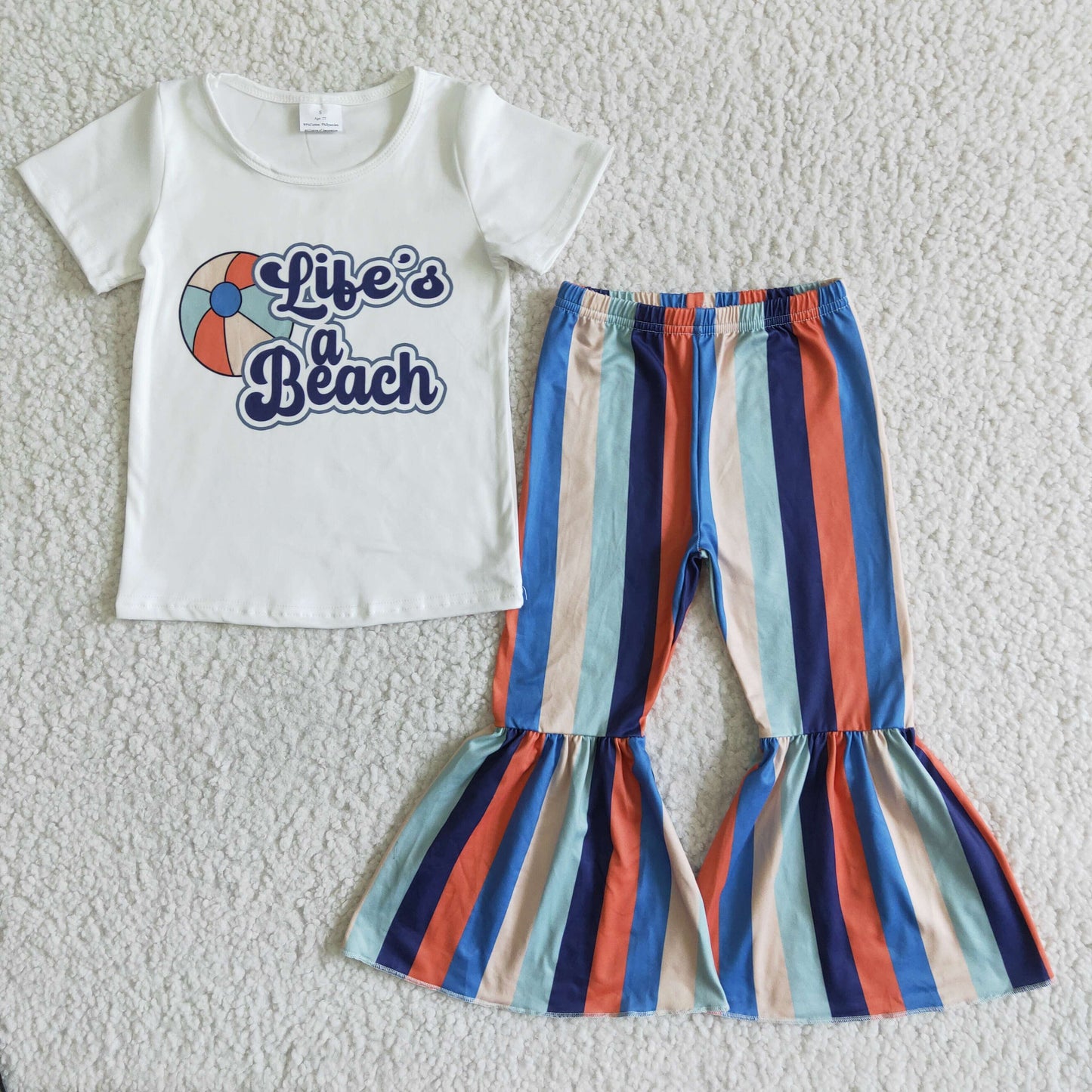 (Promotion)Short sleeve bell bottom pants outfits GSPO0061