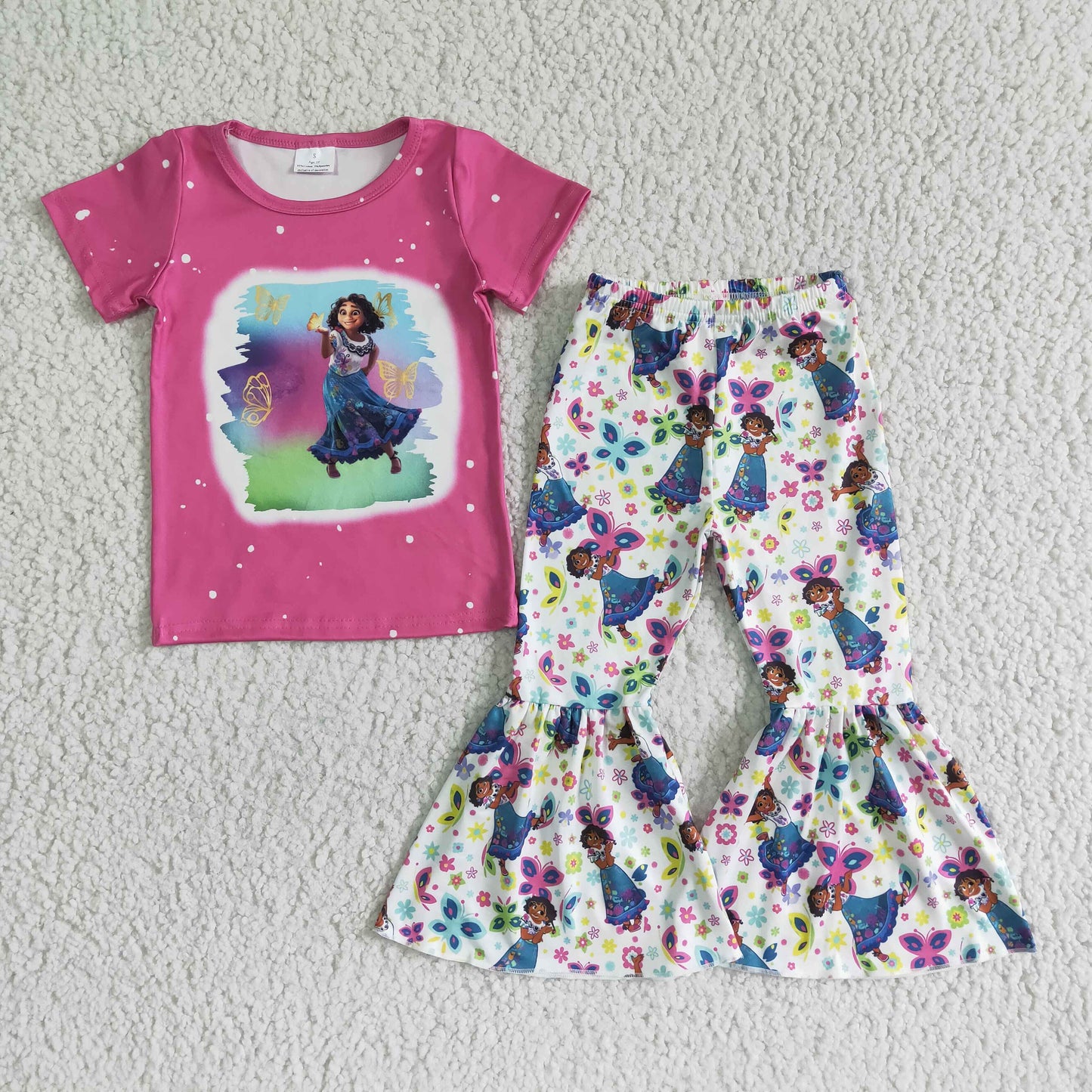 (Promotion)Short sleeve bell bottom pants outfits GSPO0067