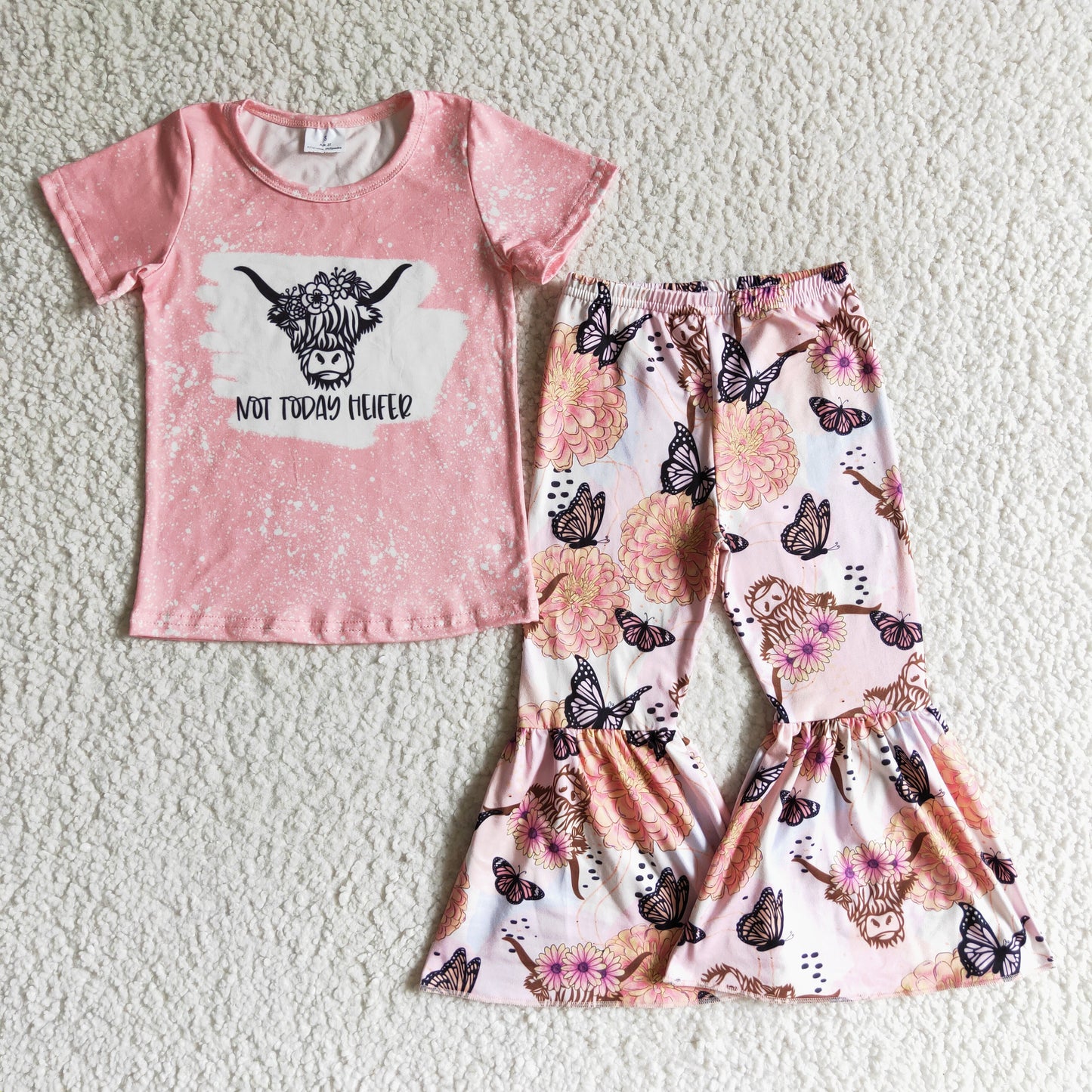 (Promotion)Short sleeve bell bottom pants outfits GSPO0082