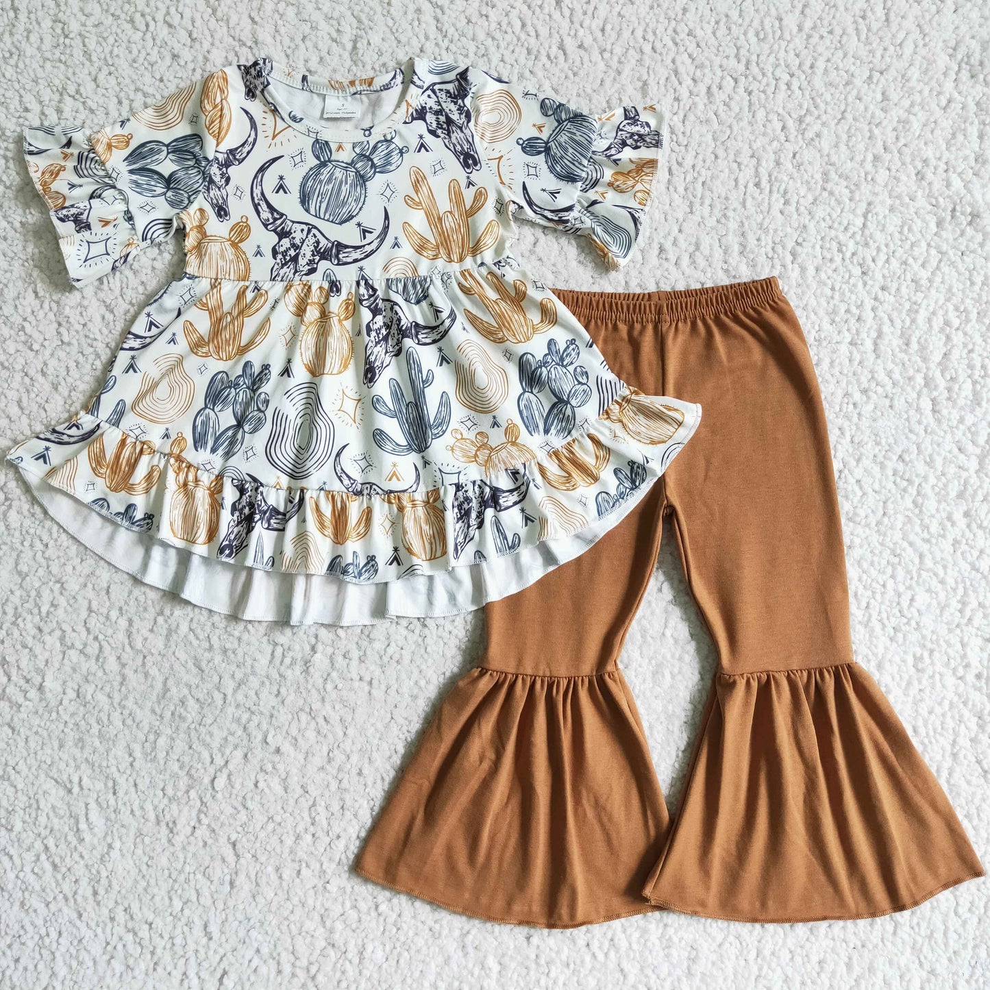 Short sleeve bell bottom pants outfits GSPO0113