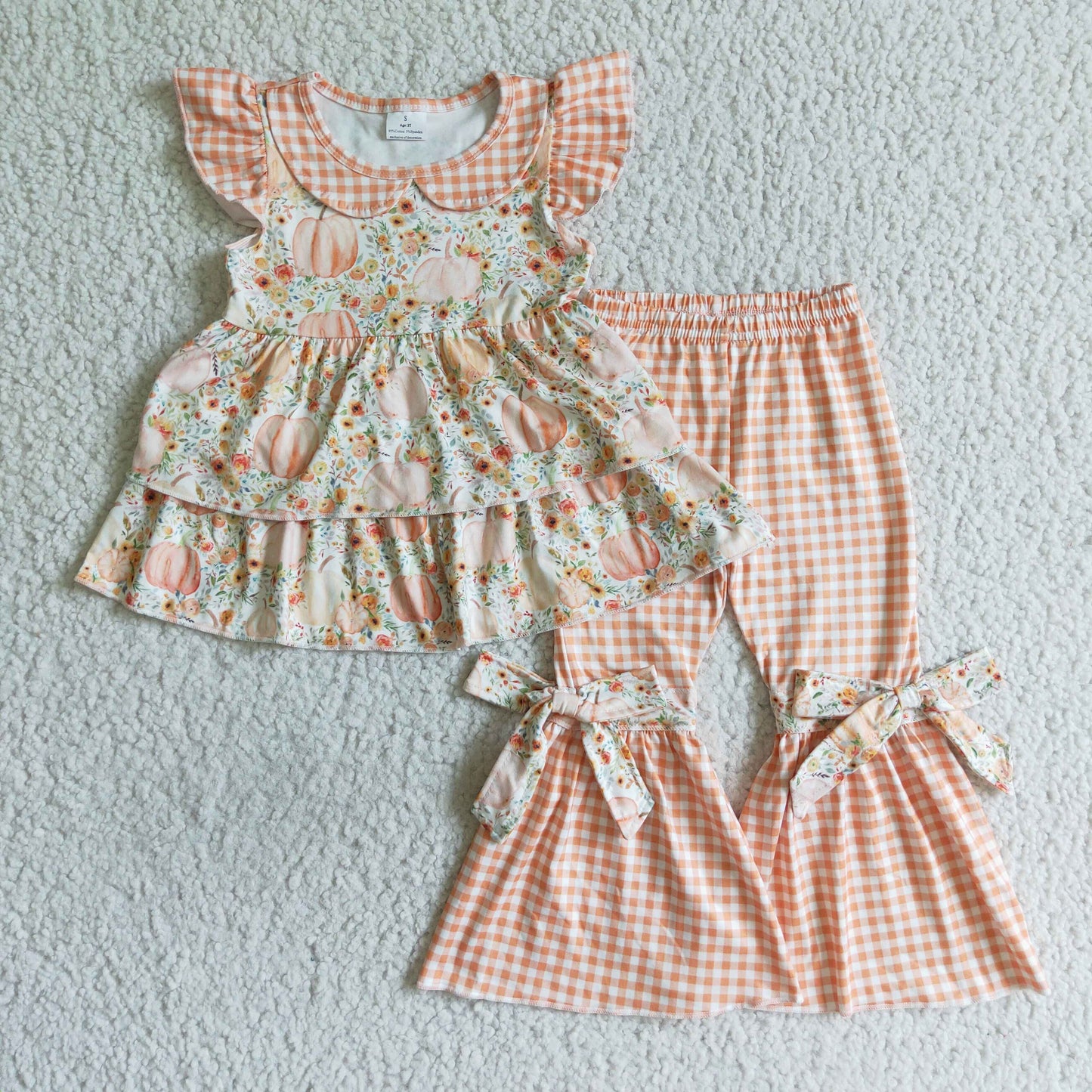 Girls fall pumpkin outfits GSPO0124