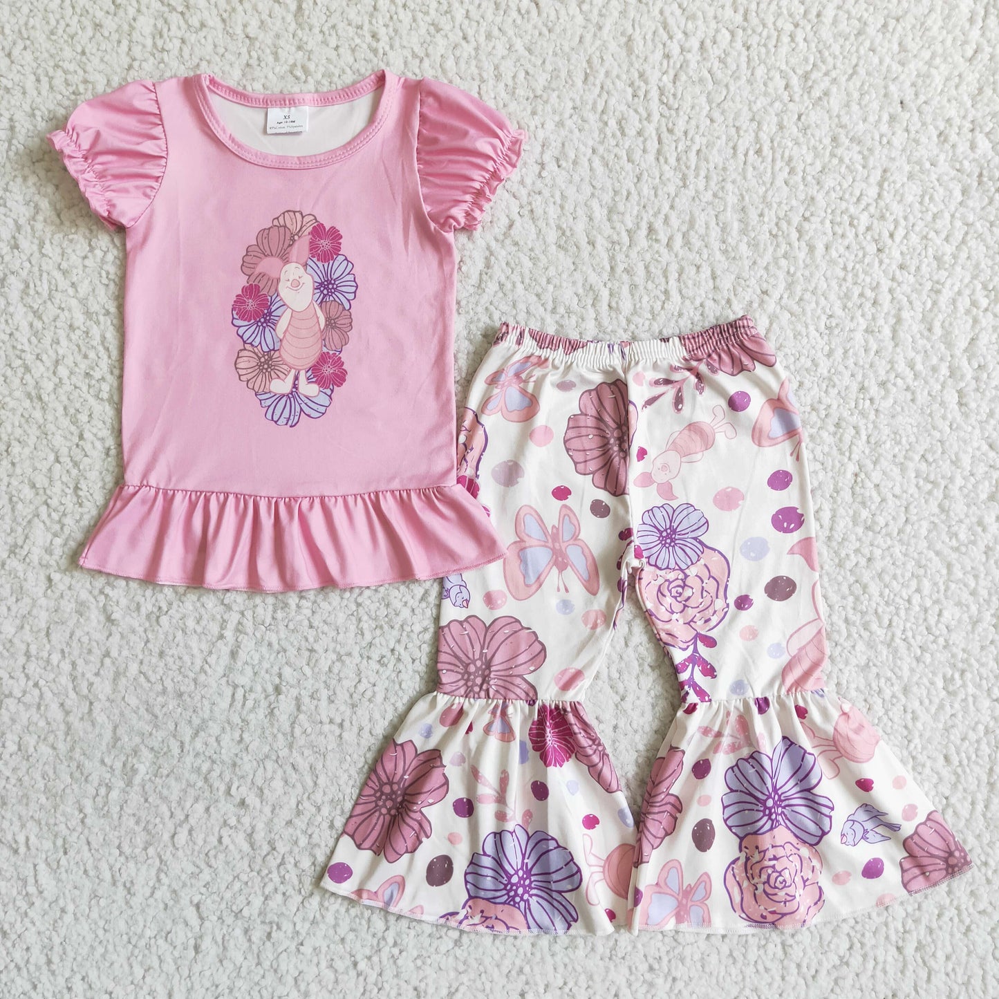 Short sleeve bell bottom pants outfits GSPO0143