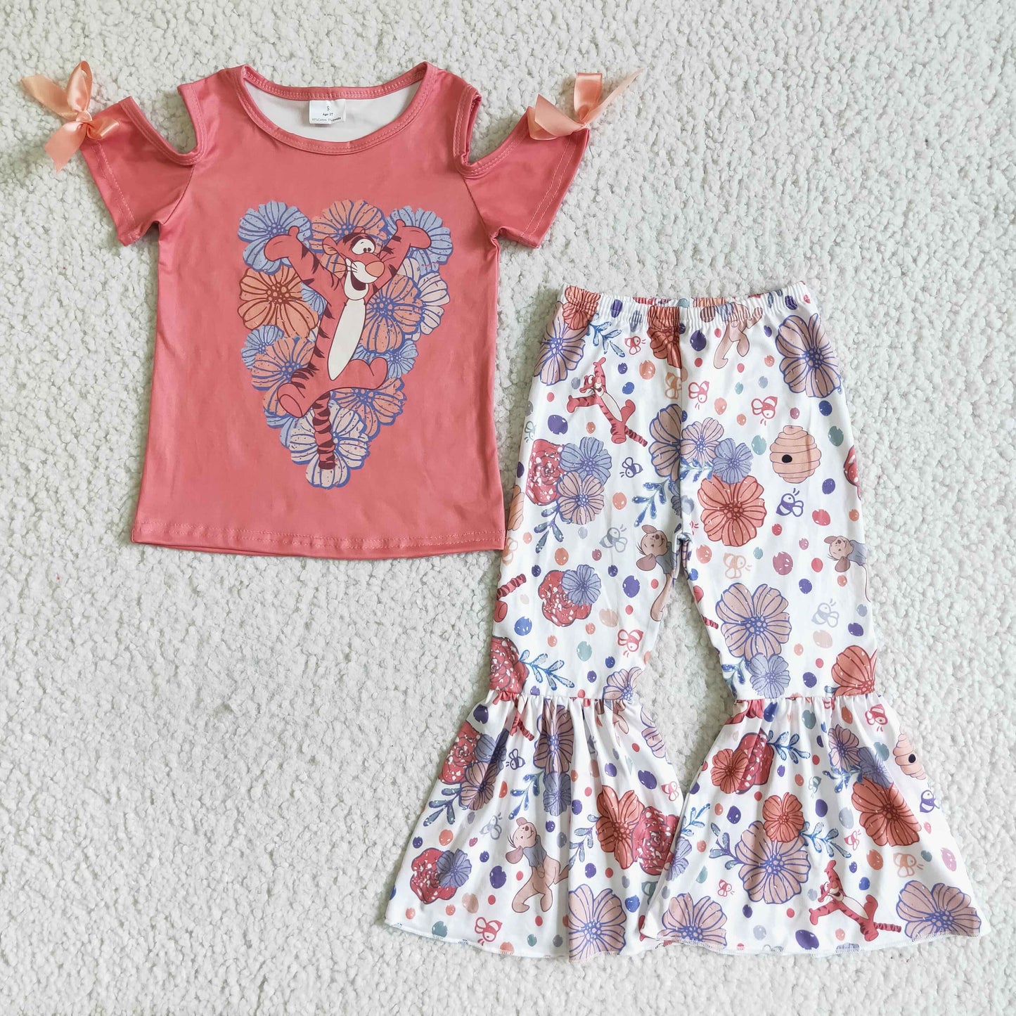 Short sleeve bell bottom pants outfits GSPO0145