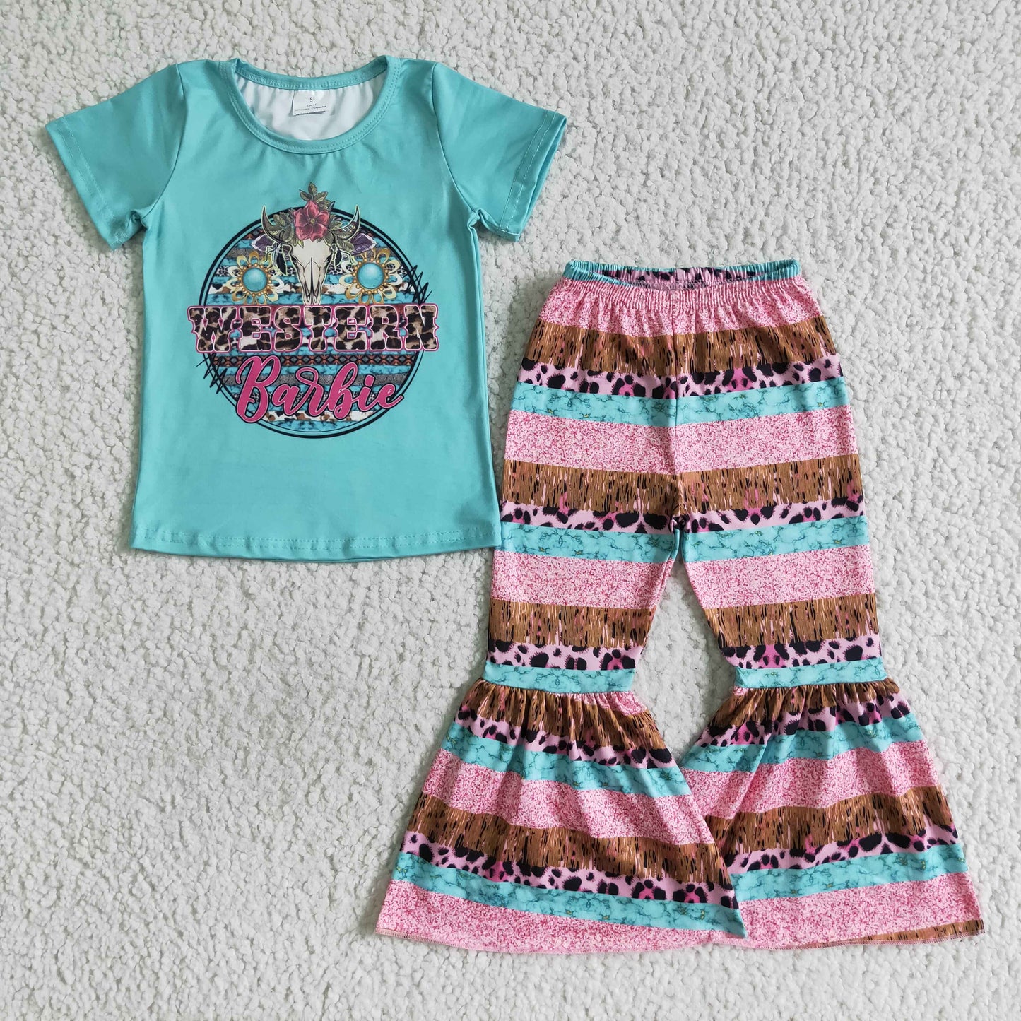 Short sleeve bell bottom pants outfits GSPO0150