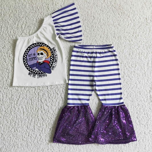 Girls one shoulder Halloween Outfits   GSPO0178