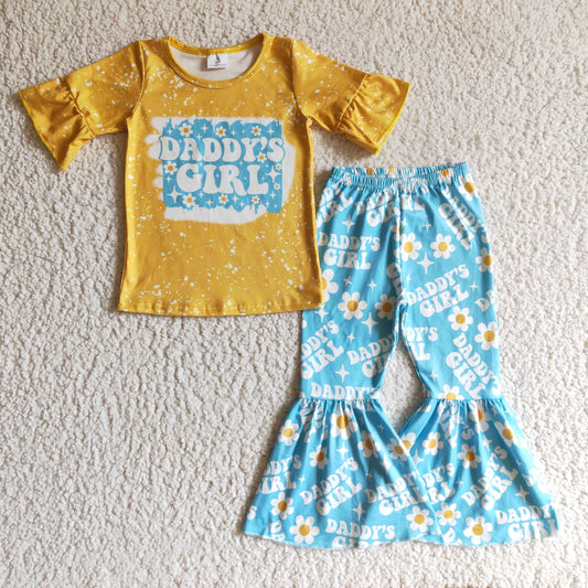 (Promotion)Girls short sleeve DADDY'S GIRL outfits    GSPO0197