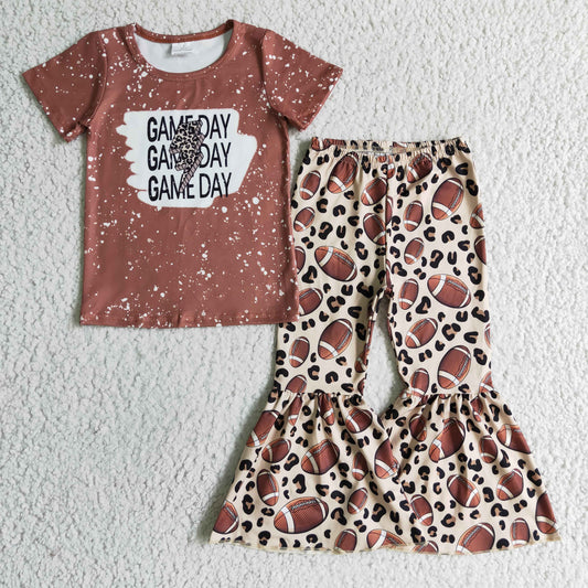 (Promotion)Girls football print outfits    GSPO0216