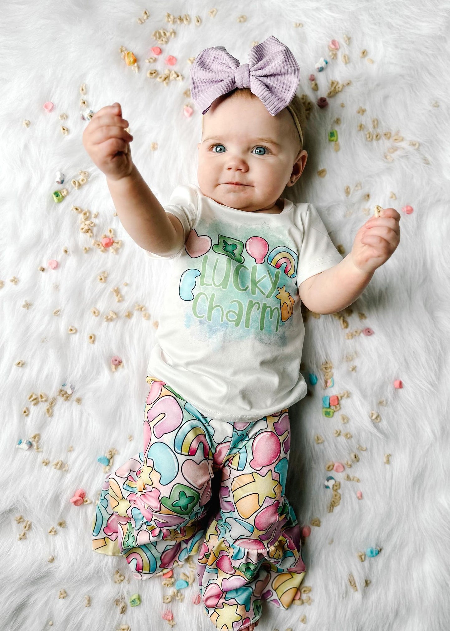 LUCK CHARM Print Sisters St. Patrick's Day Matching Clothes