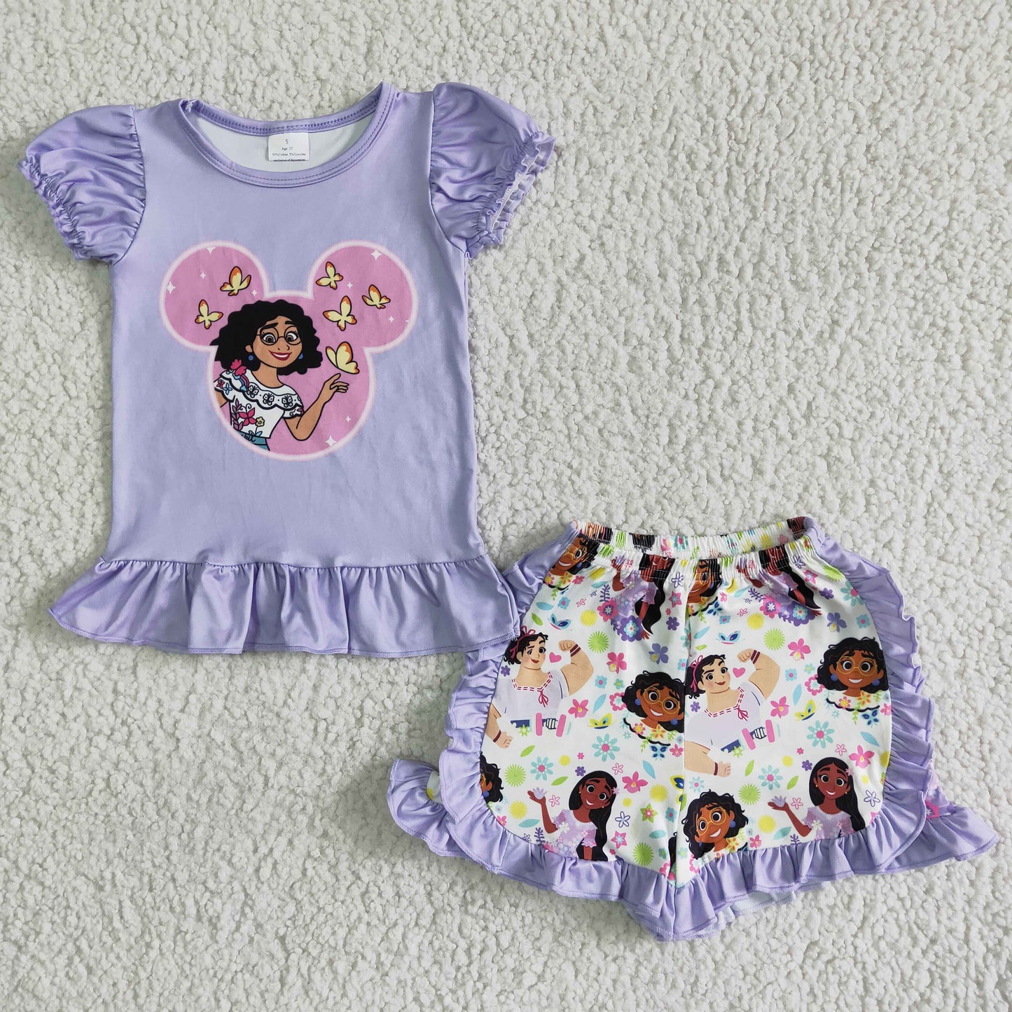 (Promotion)Short sleeve ruffles shorts summer outfits GSSO0001