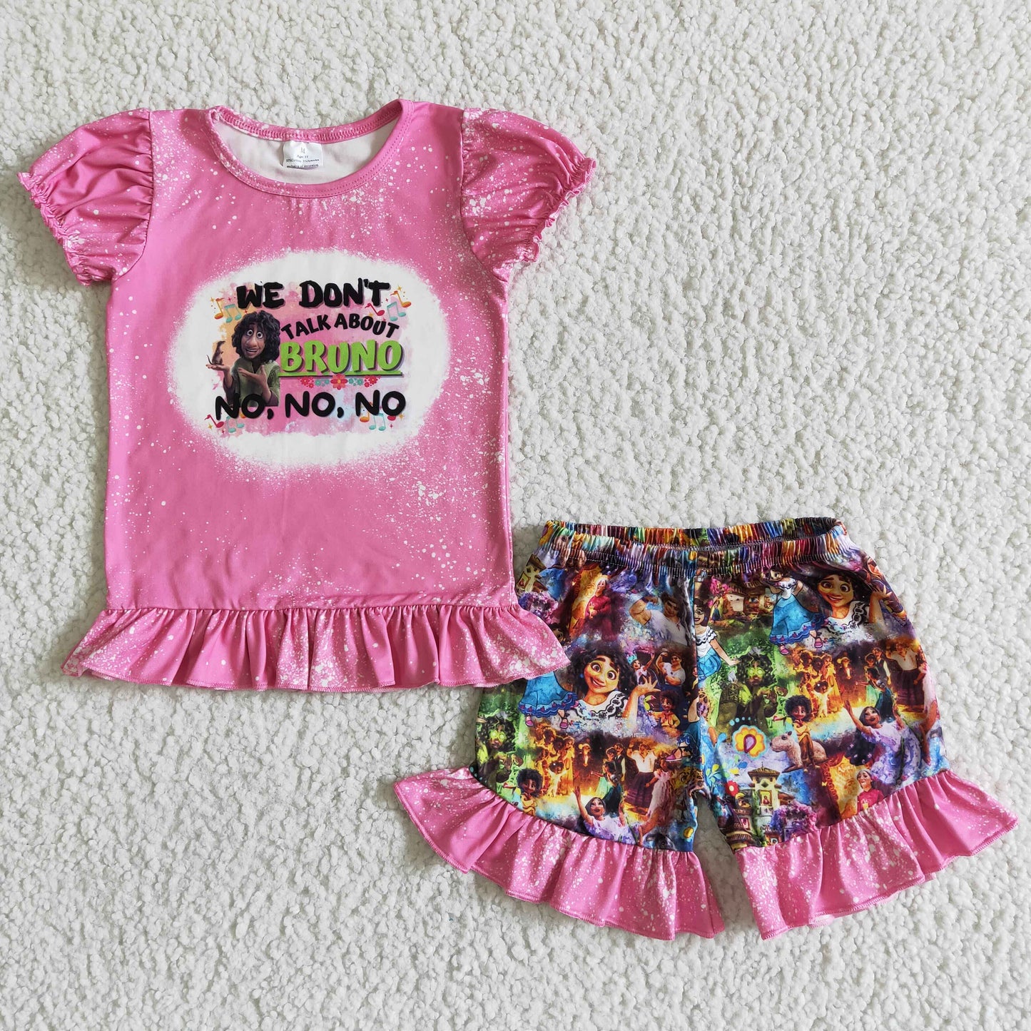 (Promotion)Short sleeve ruffles shorts summer outfits GSSO0006