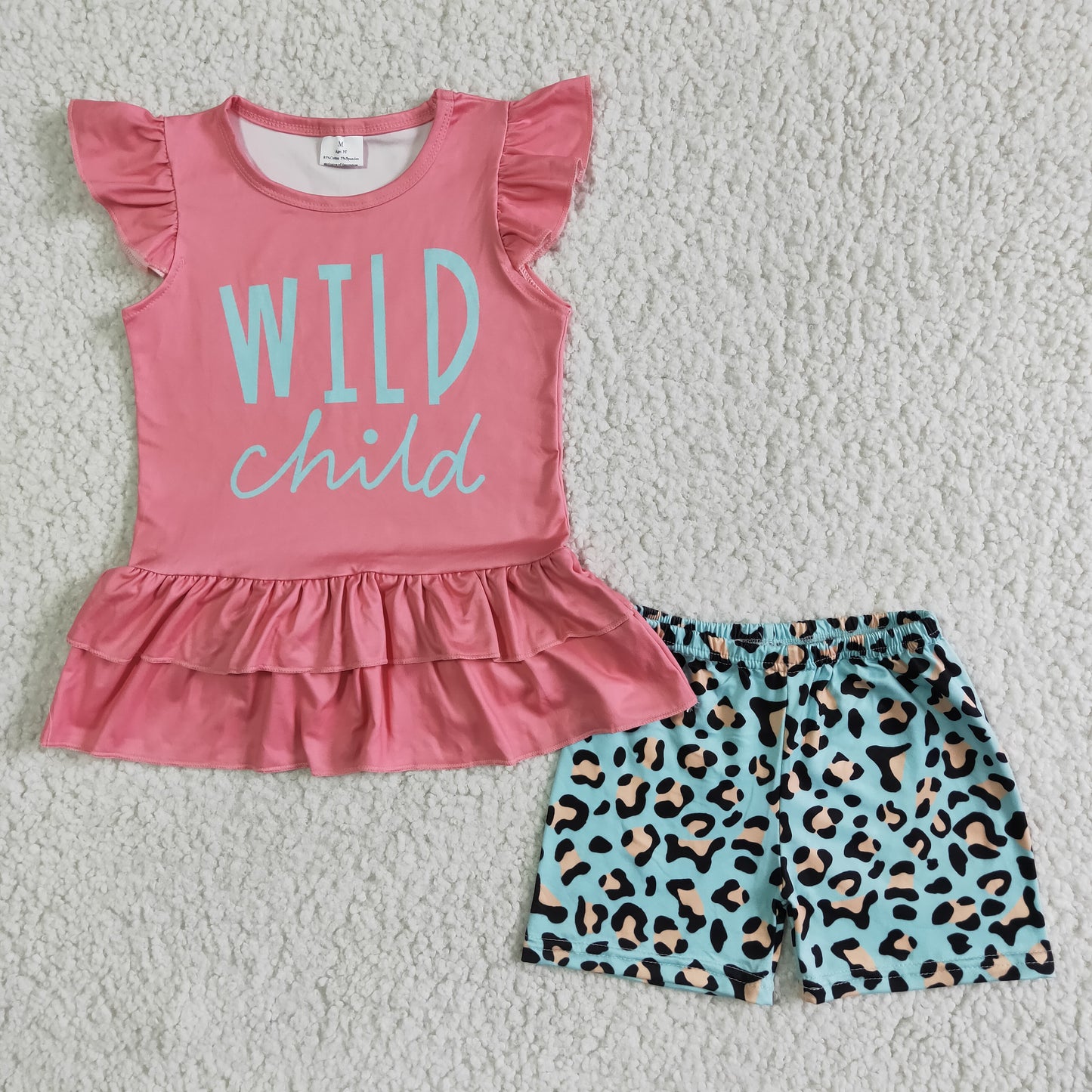 (Promotion)Flutter sleeve ruffles shorts summer outfits  GSSO0036