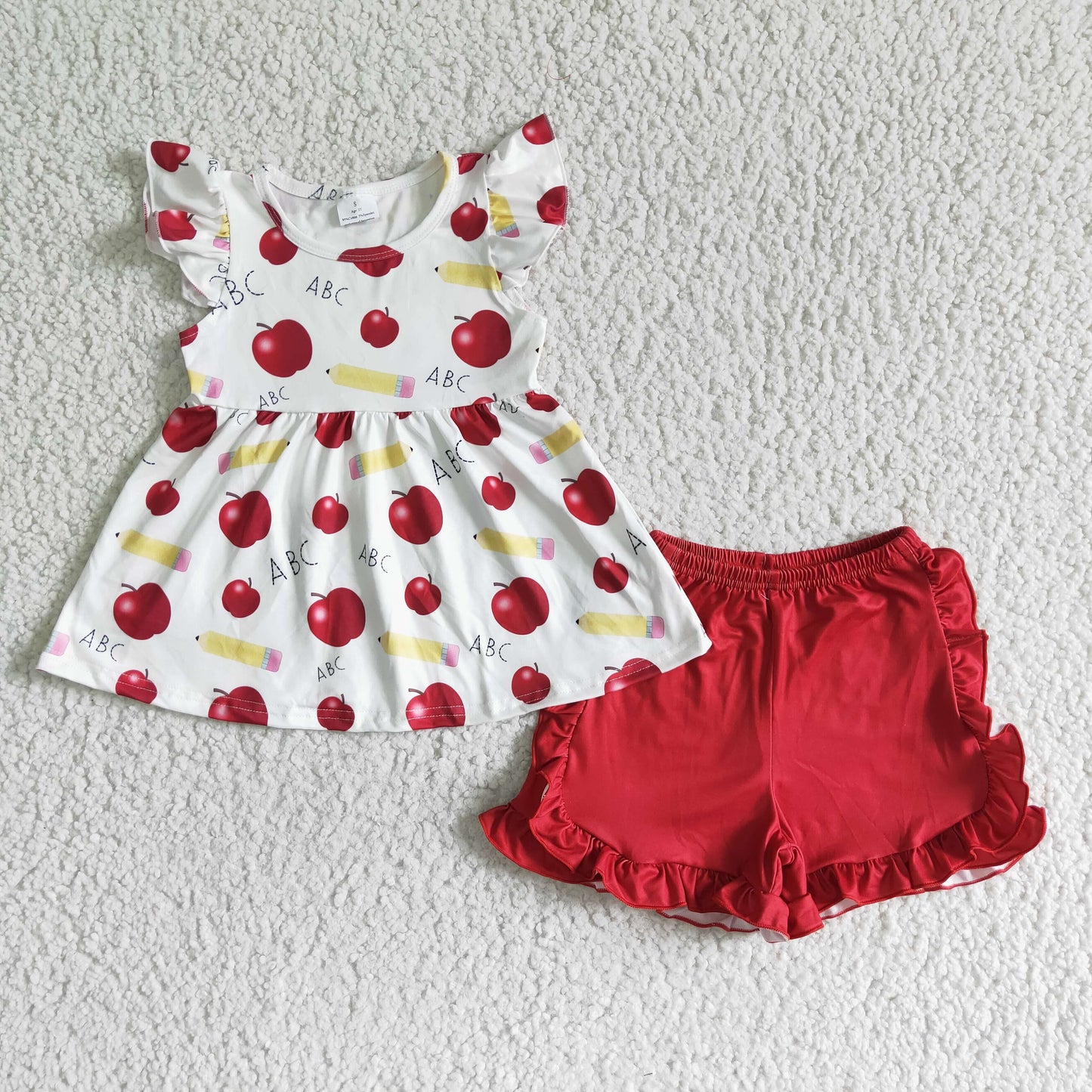 (Promotion)Flutter sleeve ruffles shorts back to school outfits GSSO0121