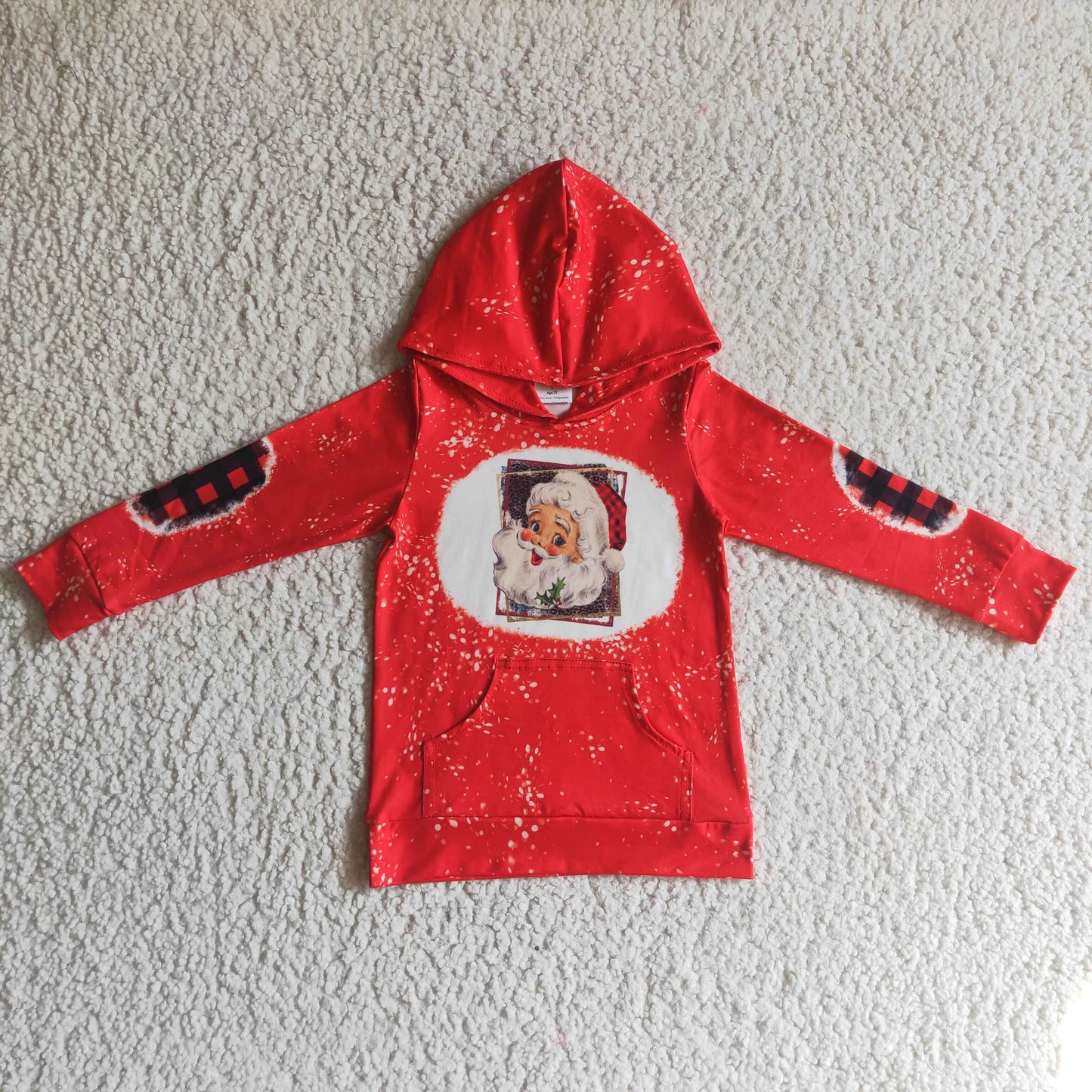 2 Print Christmas Hoodie Top Sibling Wear