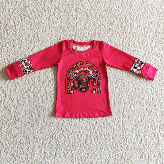 Girls hot pink Valentine's Day top   GT0067