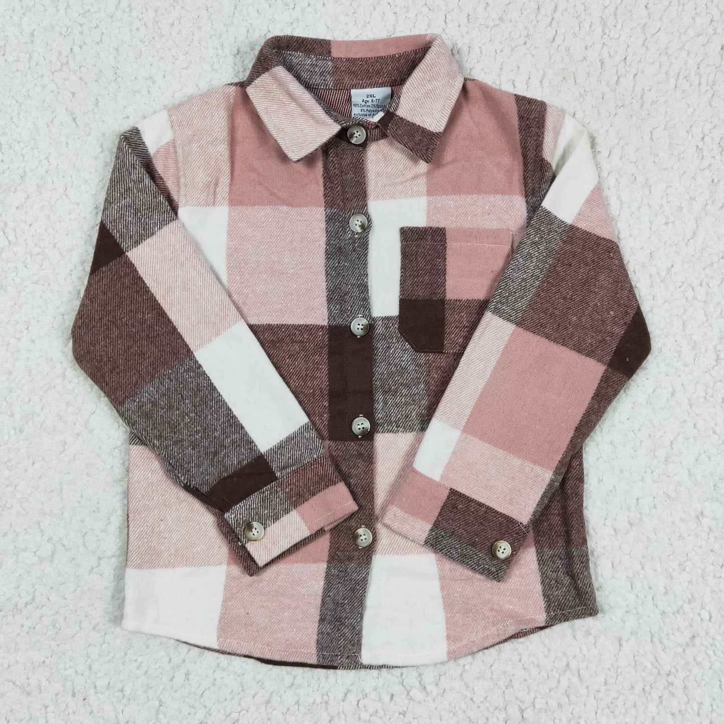 Kids cotton PINK winter shirt GT0073
