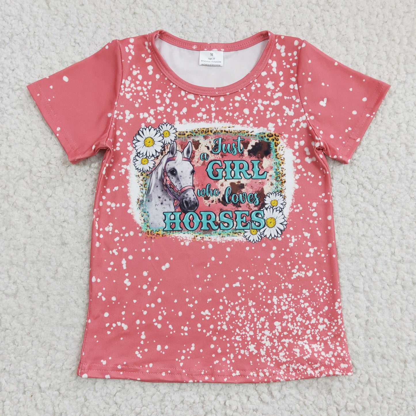 Just a girl who loves horses print top GT0095