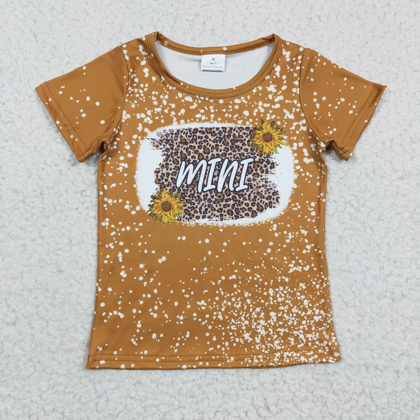 Girls MINI sunflower leopard print top GT0098