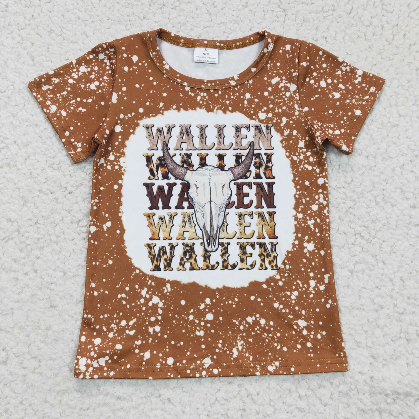 Girls cow skull print top GT0115