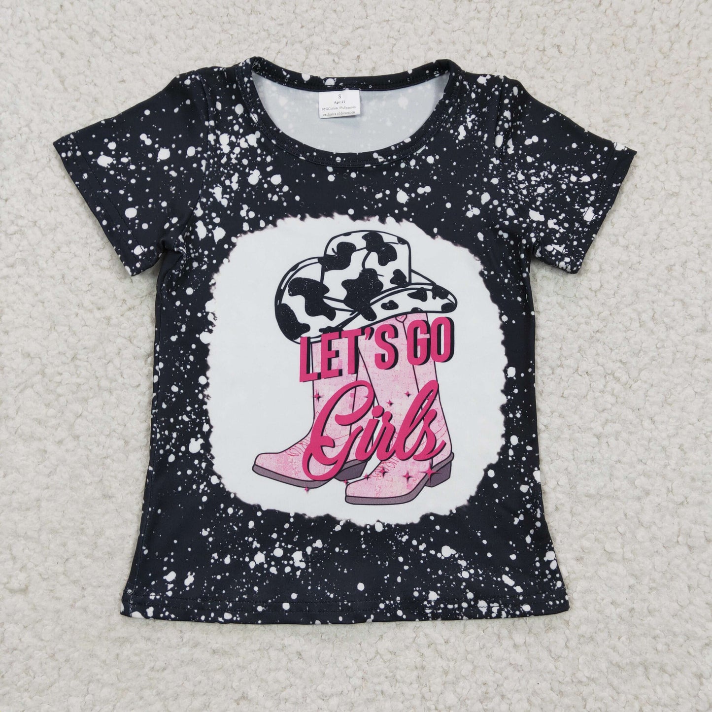 Let's go girls print western top GT0125