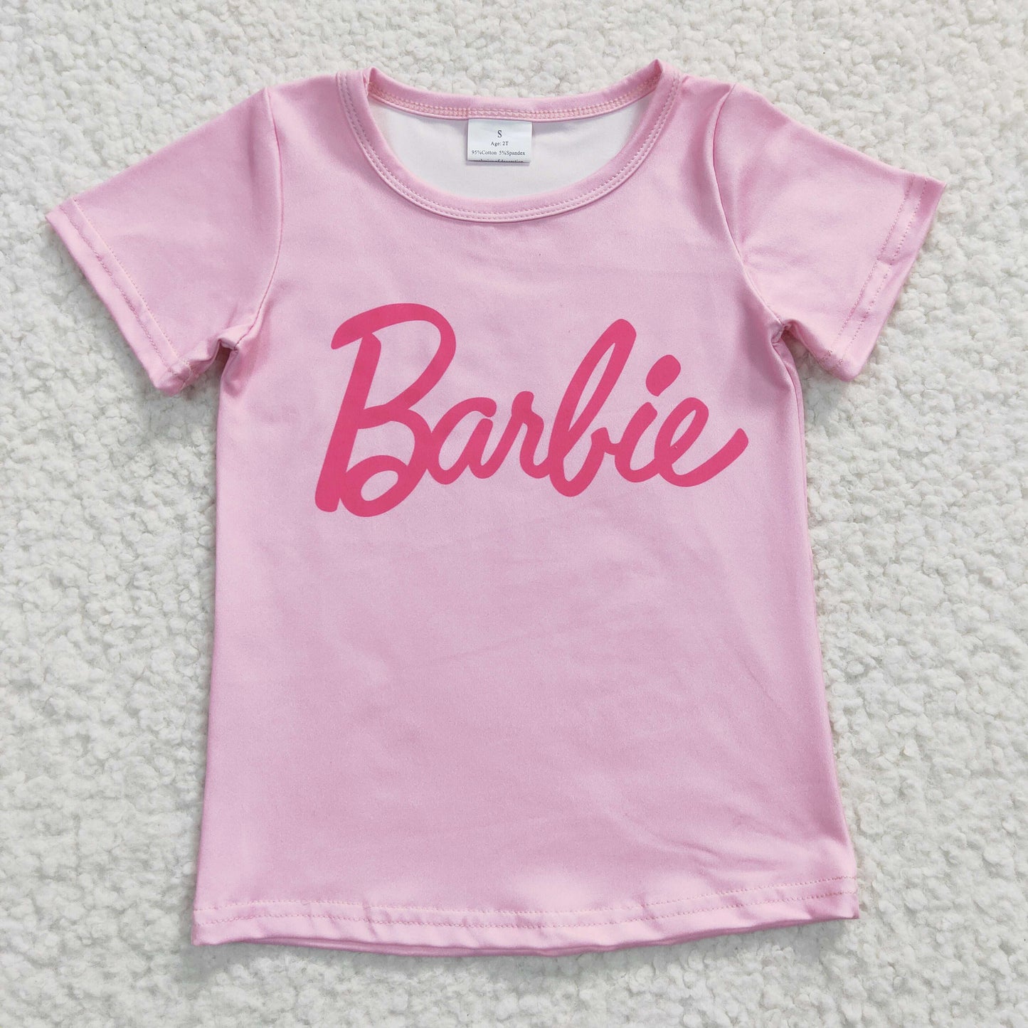 Girls pink BA short sleeve summer top GT0151