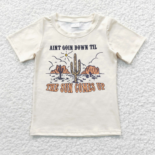 Kids mountain cactus sun print top GT0160