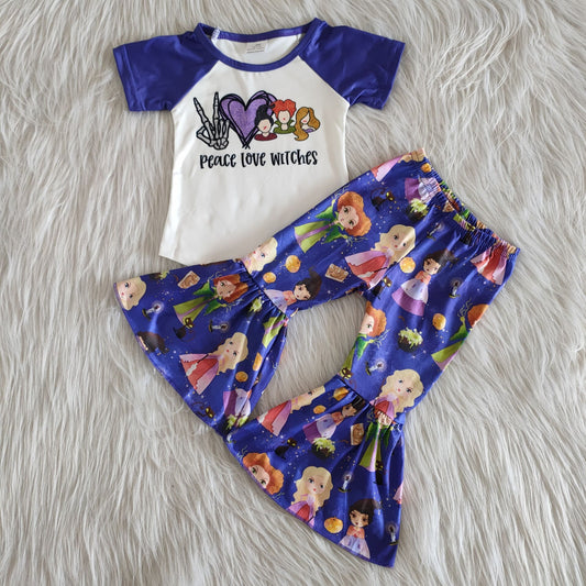 Short sleeve bell bottom pants Halloween outfits