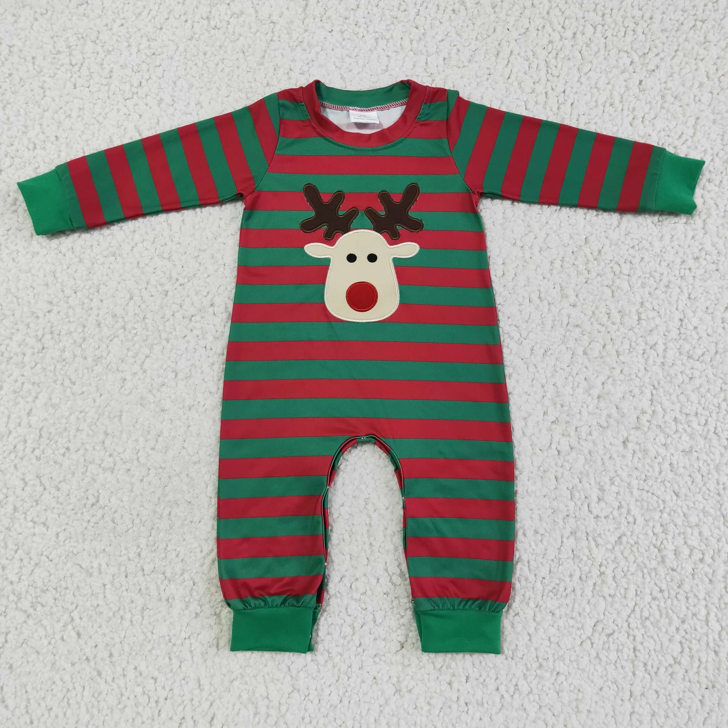 Boys Christmas embroidery romper LR0028