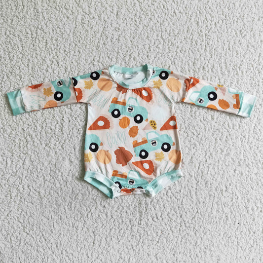 Girls long sleeve pumpkin romper    LR0061